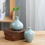 创意个性简约小号陶瓷，花瓶水养绿萝铜钱草花器皿，客厅家用插花摆件