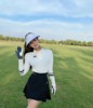 高尔夫女装长袖韩版修身显瘦高尔夫服装女锦纶，面料高尔夫球服