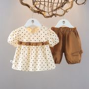 女宝宝夏装套装一岁小童夏季儿童两件套婴儿童装女童衣服2024