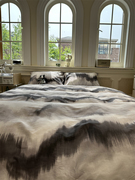 ins水墨简约北欧黑色条纹四件套全棉纯棉1.5m1.8米被套床单三件套