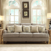 美式复古实木双人沙发三人位沙发椅法式橡木茶几客厅家具高端定制
