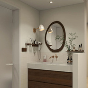 北欧风格家用浴室镜简约设计壁挂装饰镜现代异形网红轻奢梳妆镜