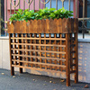 隔断花架木制防腐木花箱木质花槽咖啡厅餐厅网格实木栅栏花盆架