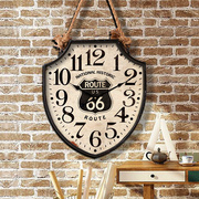 美式复古挂钟酒吧装饰欧式挂表约创意壁钟客厅时钟数字个性钟表