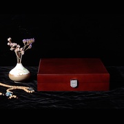 高档晶亿祥福实木首饰盒，大容量饰品箱复古珠宝，首饰收纳盒箱生日礼