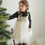 2023韩版女童秋冬装连衣裙洋气女孩公主裙儿童加绒裙子冬季款