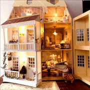 木制房子模型diy小屋别墅大型公主城堡女孩过家家拼装玩具房