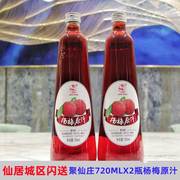 16年 2瓶装聚仙庄杨梅汁鲜榨杨梅原汁纯果蔬孕妇儿童果汁饮料