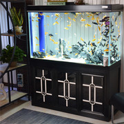 铝合金大中型生态鱼缸水族箱超白玻璃落地式底过滤生态龙鱼缸