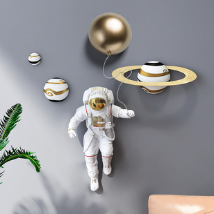 创意宇航员壁挂北欧客厅墙面装饰挂件儿童房间卧室床头太空人墙饰