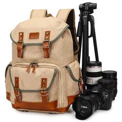 七色棉双肩摄影包户外防水帆布电脑包单反内胆镜头袋相机背包