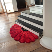 创意田园风3d多功能半圆扇形，地毯客厅沙发卧室床边韩国丝地垫