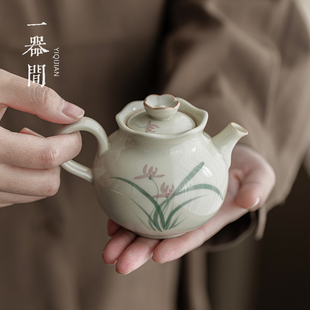 中式泡茶小茶壶一壶一杯复古陶瓷过滤茶壶，茶具套装一人功夫急须壶