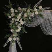 婚礼道具户外森系排花向日葵白绿色挂花婚庆装饰路引花球舞台布置