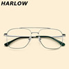 银色眼镜框男女潮复古双梁可配镜片近视眼镜方形飞行员蛤蟆眼镜架