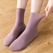 任意剪袜子女冰丝中筒袜，夏季纯棉毛圈底薄款短袜，网红ins丝袜长筒