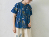棉春夏季出口日本单北欧花朵刺绣蝙蝠T恤女款