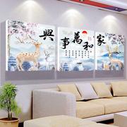 客厅装饰画沙g发背景墙三联画卧室餐厅壁画挂画北欧挂画风景无框