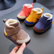冬季宝宝雪地靴1-2-3一4岁婴儿软底，学步鞋加绒加厚防滑大棉鞋