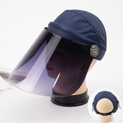 太阳帽男女夏季防紫外线，遮阳帽户外骑车半包头遮脸帽子可调节