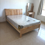 深圳实木板式床1.5米1.8米双人床橡木床经济型1.2米单人单层