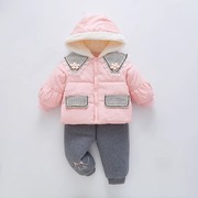 0-1岁半女宝宝冬装洋气冬天衣服，婴儿棉衣套装冬季加厚棉服二件套