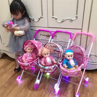 儿童大号手推车过家家婴儿手推玩具女孩公主宝宝大推车女童带娃娃