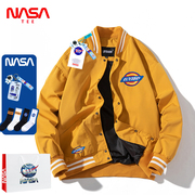 NASA联名黄色棒球服男士春秋飞行员美式外套宽松上衣薄夹克潮