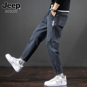 jeep吉普牛仔裤男士春季美式弹力，休闲百搭长，裤子帅气哈伦男裤潮流