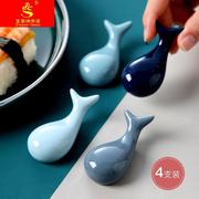 4个装创意筷子架筷子，托日式陶瓷筷枕搁摆勺子架勺托酒店摆台餐具