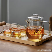 高档忆壶茶整套加厚玻璃茶具套装，功夫泡茶壶带过滤水杯子家用花茶