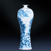 景德镇瓷器花瓶陶瓷手绘青花瓷瓶摆件客厅插花现代中式家居装饰品