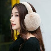 韩版可折叠耳套保暖女秋冬季可爱耳罩，仿兔毛保暖耳包男女耳捂耳暖