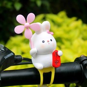 可爱小兔子风车竹蜻蜓电瓶，自行车电动摩托车装饰品，小配件玩偶公仔