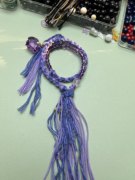 天然水晶紫水晶如意手编藏式手绳紫气东来如意手绳
