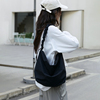 慵懒风斜挎包女日系休闲通勤学生，上课ins韩版单肩大包布包托特包