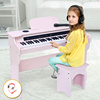 俏娃宝贝61键儿童，电钢琴宝宝小钢琴，3-6-8-12岁木质女孩玩具电子琴