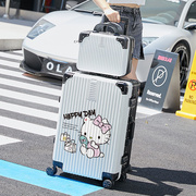 行李箱卡通女铝框万向轮密码拉杆箱结实耐用旅行箱男20寸大容量28