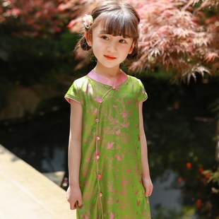 儿童旗袍夏装中式复古连衣裙，儿童汉服中国风，裙子宝宝夏季唐装