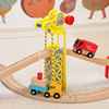 散装木制轨道配件吊塔起重机吊机玩具磁性兼容木质托马斯火车轨道
