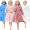 四色大毛衣长袖毛绒外套大衣适合11.5寸巴比娃娃30cm Barbi 衣服