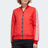 adidas阿迪达斯棉服女子红色运动服，保暖棉袄防风外套gp3025