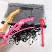 儿童编发工具4件套分区夹拆发器一次性皮筋女孩盘发套装扎发神器