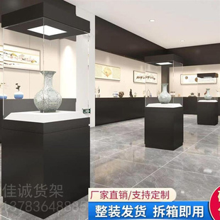 玻璃柜珠宝玉器烤漆柜台产品样品纪念博物馆文物陈列柜展示柜定制