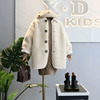 女童羊羔毛麂皮(毛麂皮)绒，加厚外套2024冬季小女孩中长款韩版洋气大衣