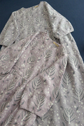 春季 森林系 高品质精致美貌全小树刺绣亚麻七分袖连身裙