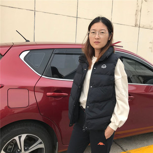 kappa卡帕羽绒背心秋冬款女式高立领(高立领)保暖马甲防寒服k0a62ny21