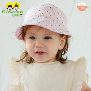 伊米伦婴儿帽子遮阳帽夏季薄款纯棉宝宝空顶帽婴幼儿防晒帽太阳帽