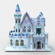 儿童立体拼图3d模型冰雪，城堡公主小屋纸房子，女孩礼物益智手工玩具