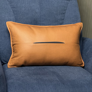 科技布抱枕(布抱枕)沙发，客厅靠枕靠垫橙色抱枕套，不含芯轻奢靠垫套枕头